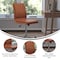 Flash Furniture Cognac Mid-Back Armless LeatherSoft Office Chair GO-21111-BR-GG - alternate 3